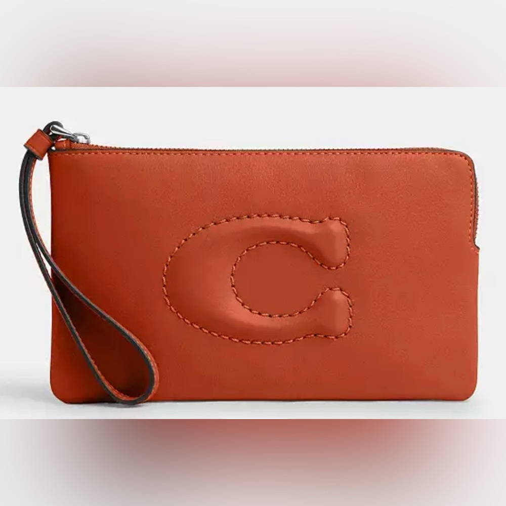 Coach large corner zip wristlet